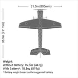 EFL02950 E-Flite 4-Site 3D FF (Flat Foamy) 800mm BNF Basic with AS3X+ and SAFE Select-Planes-Mike's Hobby