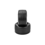 JCO4120-02 JConcepts 1/16 Dirt Trac Mini Rear 2WD Buggy Tires & Inserts, Green Compound (2)-WHEELS AND TIRES-Mike's Hobby