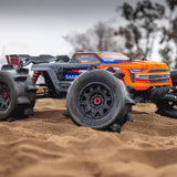 PRO1026810 Pro-Line 1/8 Sand Paw HP BELTED F/R 3.8" MT Tires Mounted 17mm Black Raid (2)-WHEELS AND TIRES-Mike's Hobby