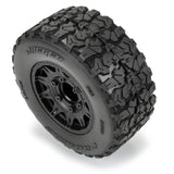 PRO1029910 Pro-Line 1/10 Jaeger HP BELTED F/R 2.8" MT Tires MTD 12mm/14mm Black Raid (2)-WHEELS AND TIRES-Mike's Hobby