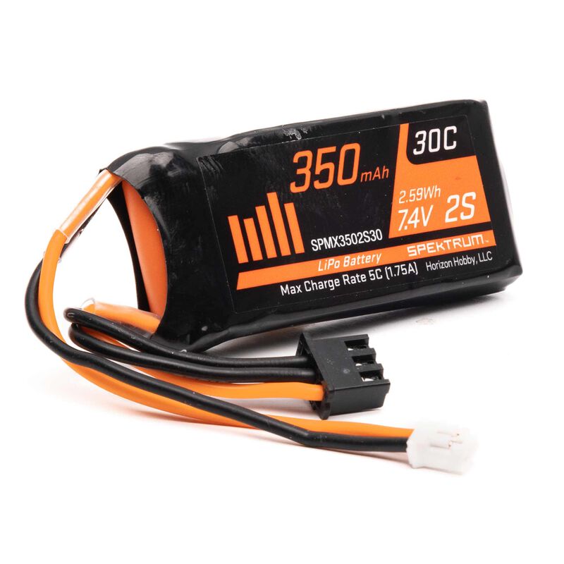350mah 2s 7.4v lipo 60 c Spektrum SPMX3502S30 7.4V 350mAh 2S LiPo: PH2.0