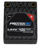 PTK-5142-25 ProTek RC 2S 30C HV Hardcase LiPo Battery for Losi® Micro-B (7.6V/420mAh) w/Charge Lead & 3.5mm Bullets-LiPo Battery-Mike's Hobby