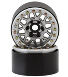 SSD00587 SSD RC 1.9” Slugger Beadlock Wheels (Silver) (2) w/12mm Hex-WHEELS AND TIRES-Mike's Hobby