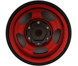 TLHTSCX24-46 Treal Hobby Type B 1.0" 5-Spoke Beadlock Wheels (Black/Red) (4) (22.4g)-WHEELS AND TIRES-Mike's Hobby