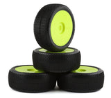 TZO-TZ202SS-Y TZO Tires 202 1/8 Buggy Pre-Glued Tire Set (Yellow) (4) (Super Soft)-WHEELS AND TIRES-Mike's Hobby