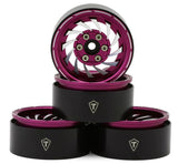 TLHTWHEEL-175 Treal Hobby Cyclone 1.9" Aluminum Beadlock Wheels (Pink) (4) (122.5g)-WHEELS AND TIRES-Mike's Hobby