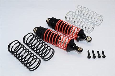 Aluminum Ball Top & Ball Ends - 1Pr Set Black (1.3mm, 1.5mm, 1.7mm Coil Spring & 4mm Thick Shaft)-RC CAR PARTS-Mike's Hobby