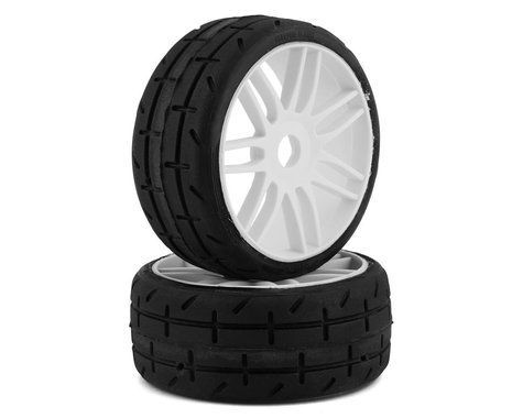 GRP GT TO1 Revo Belted PreMounted 1/8 Buggy Tires (White) (2) (S...-WHEELS AND TIRES-Mike's Hobby