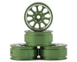 Samix SCX24 Aluminum 1.0" Wheel Set (Green) (4)-SCX 24 PARTS-Mike's Hobby