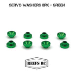 Servo Washers 8pk- Green-PARTS-Mike's Hobby