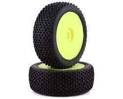 GRP Atomic PreMounted 1/8 Buggy Tires (2) (Yellow) (Soft)-WHEELS AND TIRES-Mike's Hobby