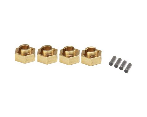 Hot Racing Axial SCX24 Brass 7mm Wheel Hex Hub (4)-Hop-Up-Mike's Hobby