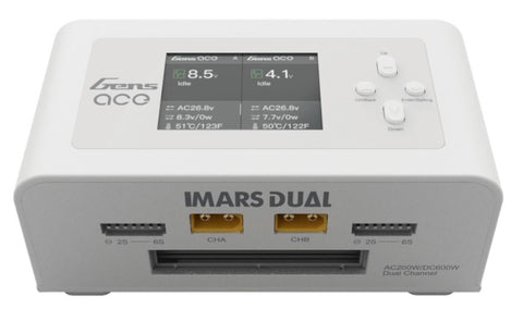 Gens Ace iMars Dual Charger - White-CHARGER-Mike's Hobby