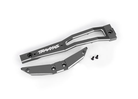 TRA10221-GRAY Gray Aluminum Front Chassis Brace-PARTS-Mike's Hobby