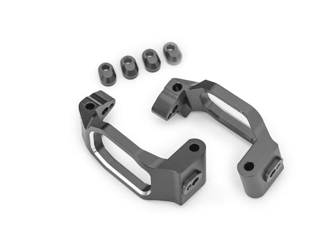 TRA10232-GRAY Gray Aluminum Caster Blocks (L&R)-PARTS-Mike's Hobby