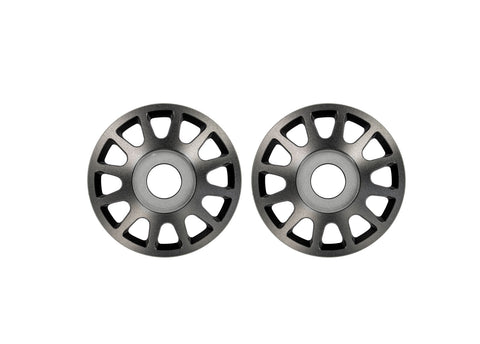 TRA10274-GRAY Pro Scale Gray Aluminum Wheel Centers (2)-WHEELS AND TIRES-Mike's Hobby