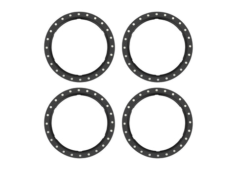 TRA10276-BLK Pro Scale Black Aluminum Beadlock Rings (4)-WHEELS AND TIRES-Mike's Hobby