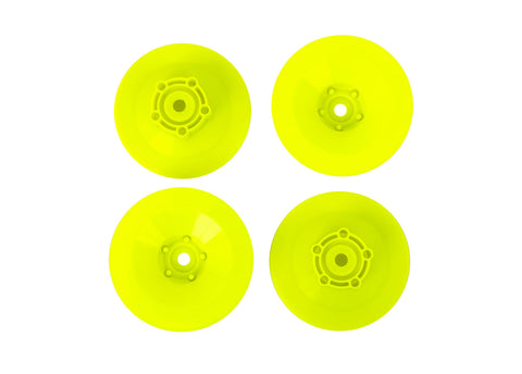 TRA10457-YLW Yellow Wheel Discs (4)-PARTS-Mike's Hobby