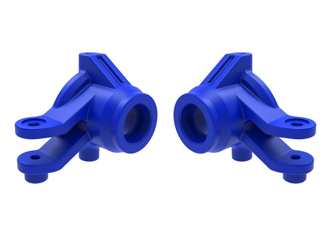 TRA10736-BLUE Blue Steering Blocks (L&R)-PARTS-Mike's Hobby
