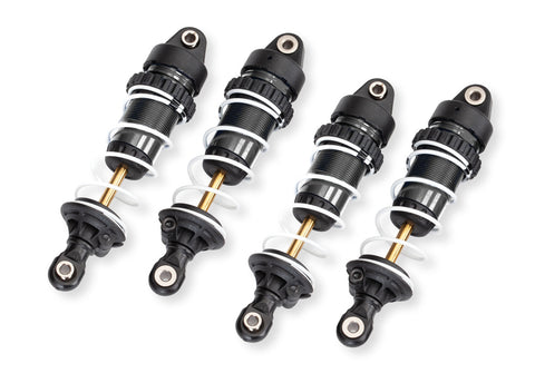 TRA10765-GRAY PTFE Aluminum Mini GTR Long Shocks & Springs (4)-PARTS-Mike's Hobby