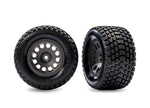 TRA10772-GRAY Gray Front Mini XRT Wheels w/ Gravix Tires (2)-WHEELS AND TIRES-Mike's Hobby