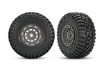 TRA10870-GRAY 1.4" Gray Wheels w/ BFG Mud-Terrain Tires (2)-WHEELS AND TIRES-Mike's Hobby