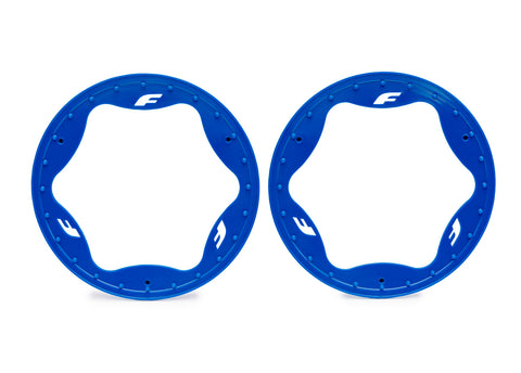 TRA10948-BLUE 4.3" BLUE Funco Rear Beadlock Rings (2)-PARTS-Mike's Hobby