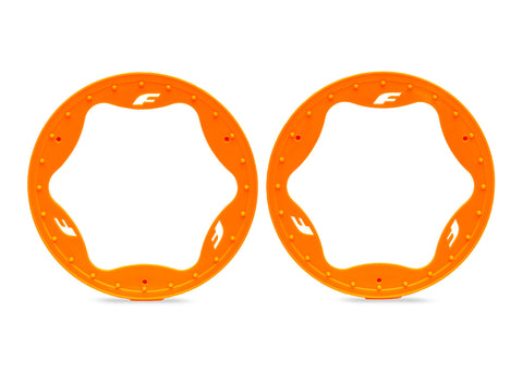 TRA10948-ORNG 4.3" Orange Funco Rear Beadlock Rings (2)-PARTS-Mike's Hobby