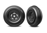 TRA10971 3.2" Funco Front Wheels & Ribbed Tires (2)-WHEELS AND TIRES-Mike's Hobby