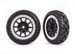 TRA2479G T&W SATIN CHROME 2.2/ANACONDA TIRE BANDIT-WHEELS AND TIRES-Mike's Hobby