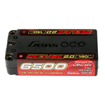 GEA65002S14S5 Gens Ace Redline 2.0 2S Shorty LiHV Battery 140C (7.6V/6500mAh) w/5mm Bullets-LiPo Battery-Mike's Hobby