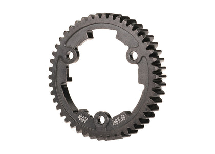 Spur gear, 46-tooth (machined, hardened steel) (wide face, 1.0 metric pitch)-PARTS-Mike's Hobby