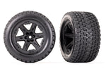 TRA6764 Tires & wheels, assembled, glued (2.8") (RXT black wheels, Gravix® tires, foam inserts)-WHEELS AND TIRES-Mike's Hobby