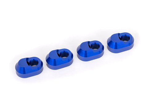 TRA7743-BLUE Blue Aluminum Suspension Pin Retainers (4)-PARTS-Mike's Hobby