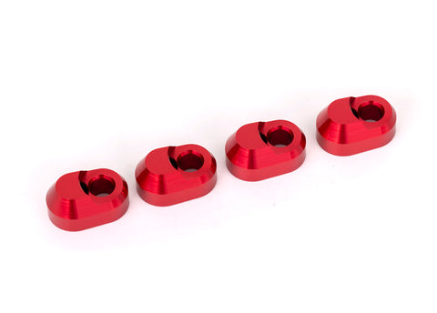 TRA7743-RED Red Aluminum Suspension Pin Retainers (4)-PARTS-Mike's Hobby