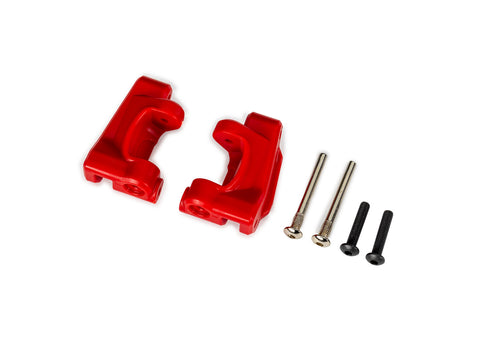 TRA9136-RED Red Extreme Heavy-Duty Caster Blocks (L&R)-PARTS-Mike's Hobby