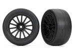 TRA9374 2.0" Black Front Wheels & Response Tires (2)-WHEELS AND TIRES-Mike's Hobby