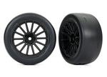 TRA9375 2.0" Black Rear Wheels & Response Tires (2)-WHEELS AND TIRES-Mike's Hobby