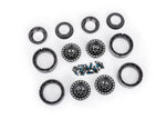 TRA9881-BLK TRX-4M 1" Black Aluminum Beadlock Wheels (4)-WHEELS AND TIRES-Mike's Hobby