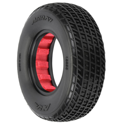 AKA13238QR AKA 1/10 Array SSLW 2WD Front 1.7"/2.2" Dirt Oval Tires (2)-WHEELS AND TIRES-Mike's Hobby