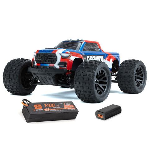 ARA2102 1/18 GRANITE GROM MEGA 380 Brushed 4X4 Monster Truck RTR with Battery & Charger-1/18 CARS AND TRUCKS-Mike's Hobby