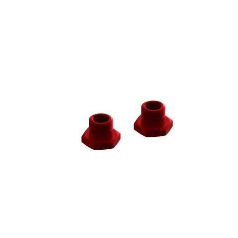 ARA311035 Aluminum Wheel Hex 17mm 14.6mm Thick Red (2)-PARTS-Mike's Hobby