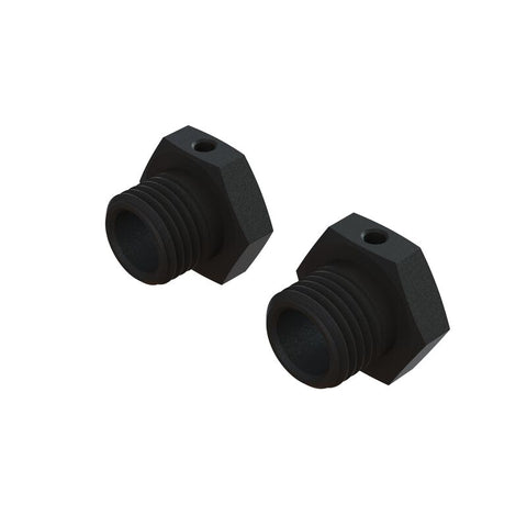ARA311067 Aluminum Wheel Hex 17mm - 14.6mm Thick, Black (2)-PARTS-Mike's Hobby