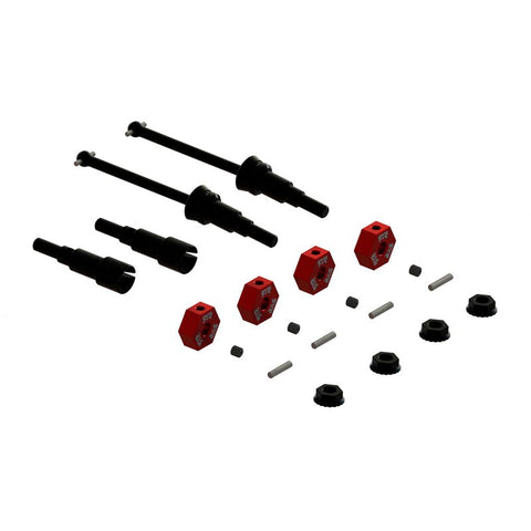 ARA311231 Metal Axle & Wheel Hex Set B (4): GROM-PARTS-Mike's Hobby