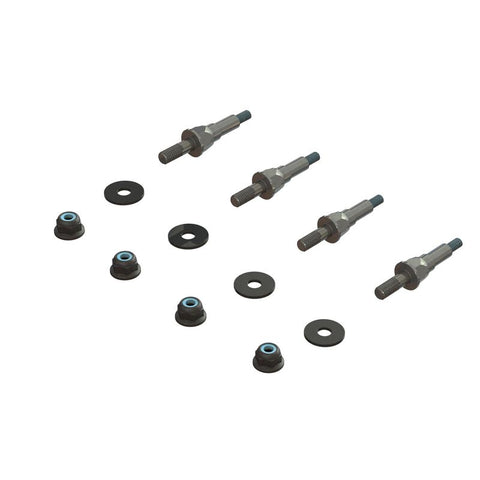 ARA330816 EXB V2 Shock Standoff (M4 - 4pcs)-PARTS-Mike's Hobby