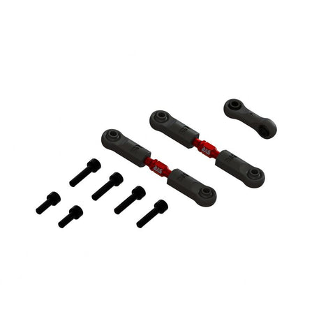 ARA340208 Adjustable Steering Links: GROM TYPHON/GRANITE-PARTS-Mike's Hobby