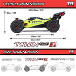ARA4306V4 1/8 TYPHON 223S BLX Brushless 4X4 Buggy RTR with DSC-Cars & Trucks-Mike's Hobby