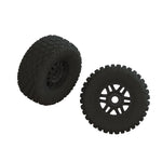 ARA550110 dBoots FORTRESS LP Tire Set Glued Black (2)-WHEELS AND TIRES-Mike's Hobby
