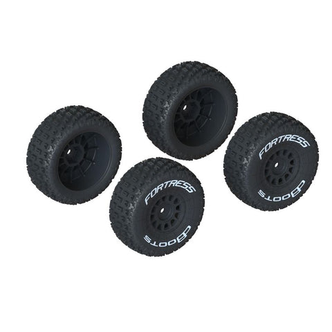 ARA550117 dBoots 'FORTRESS' Tire Set Glued, Option (2 Pairs)-WHEELS AND TIRES-Mike's Hobby