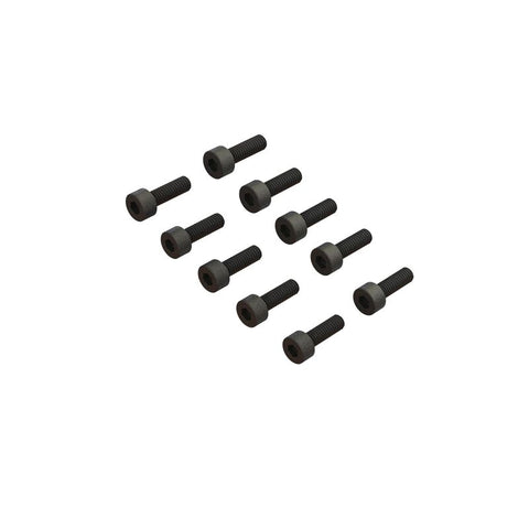 ARA702010 Cap Head Screw M2.5x8mm (10)-PARTS-Mike's Hobby